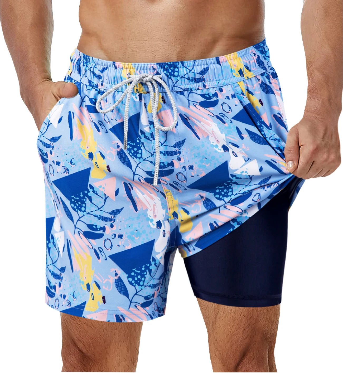 Shorts de banho masculino SURFCUZ com estampa colorida e bolso lateral para conforto e estilo