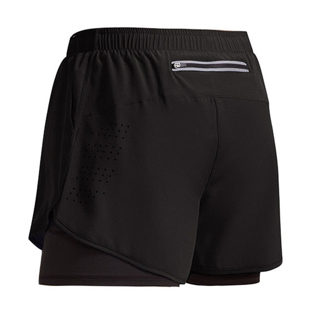 Shorts de treino masculino ANSDANK em preto com detalhe em bolso traseiro para praticidade