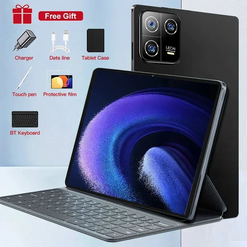 Tablet Android 5G Mi Pad 6 Pro com teclado Bluetooth e capa protetora, ideal para trabalho e lazer