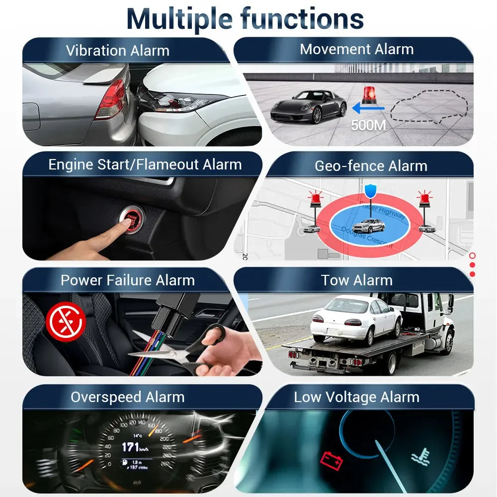 Dispositivo MICODUS com funções de alarme, ideal como rastreador GPS para motocicleta
