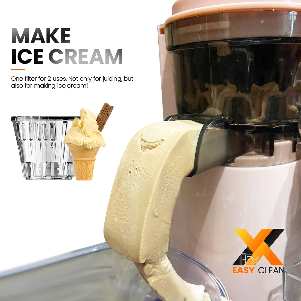 Mini espremedor de suco MIUI para fazer sorvete e sucos, ideal como liquidificador de frutas e sorvete.