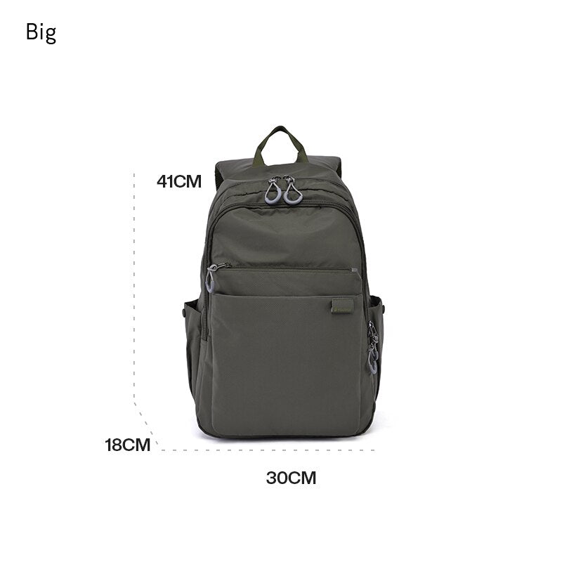 Mochila feminina casual grande FOUVOR em verde com dimensões de 41x30x18cm