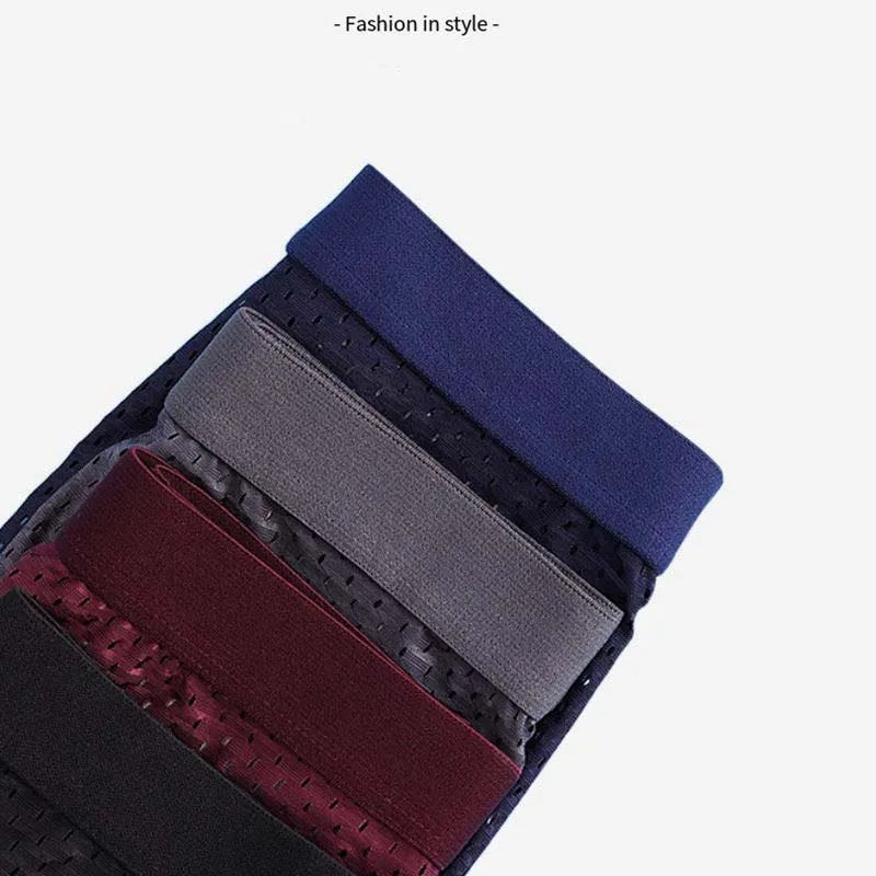 Conjunto de cuecas boxer masculinas em várias cores com cintura elástica, moda masculina cuecas impressas