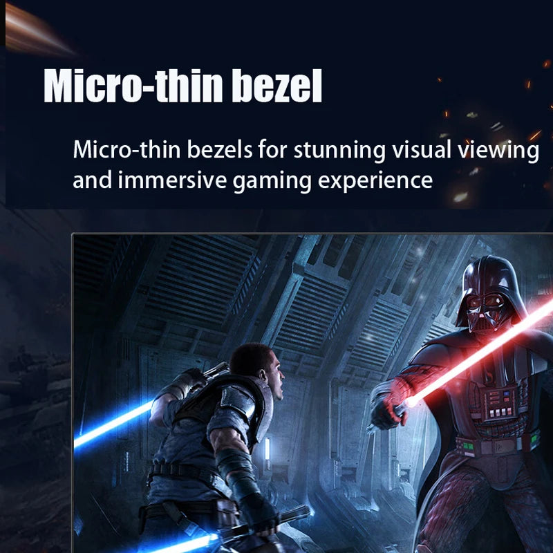 Monitor curvo de jogos 27 polegadas com bordas ultrafinas para uma experiência visual imersiva