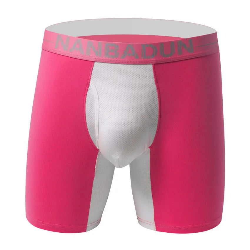 Cueca masculina sexy SRUIER em rosa com detalhes em malha para conforto e estilo