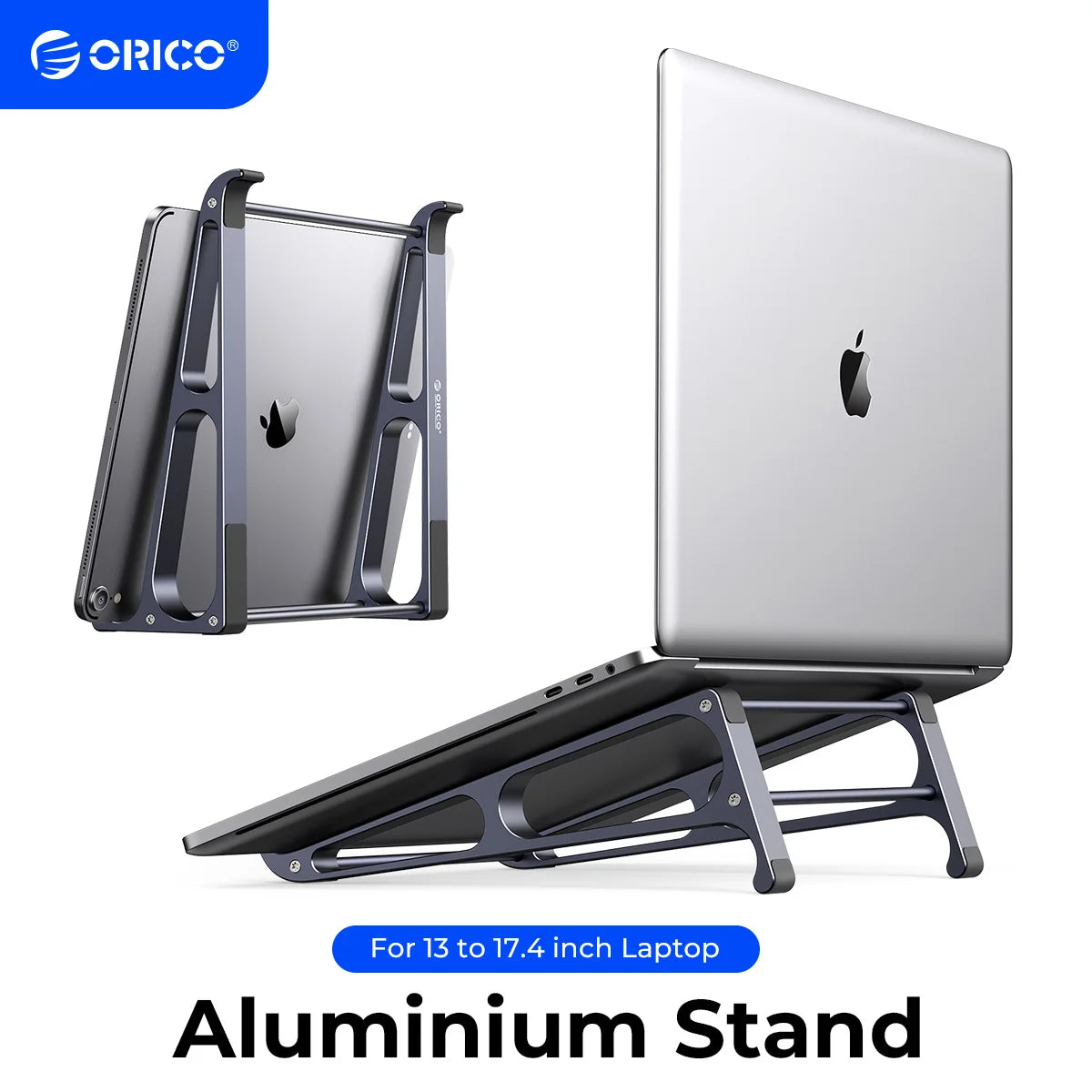 Suporte vertical para notebook ORICO em alumínio para laptops de 13 a 17,4 polegadas