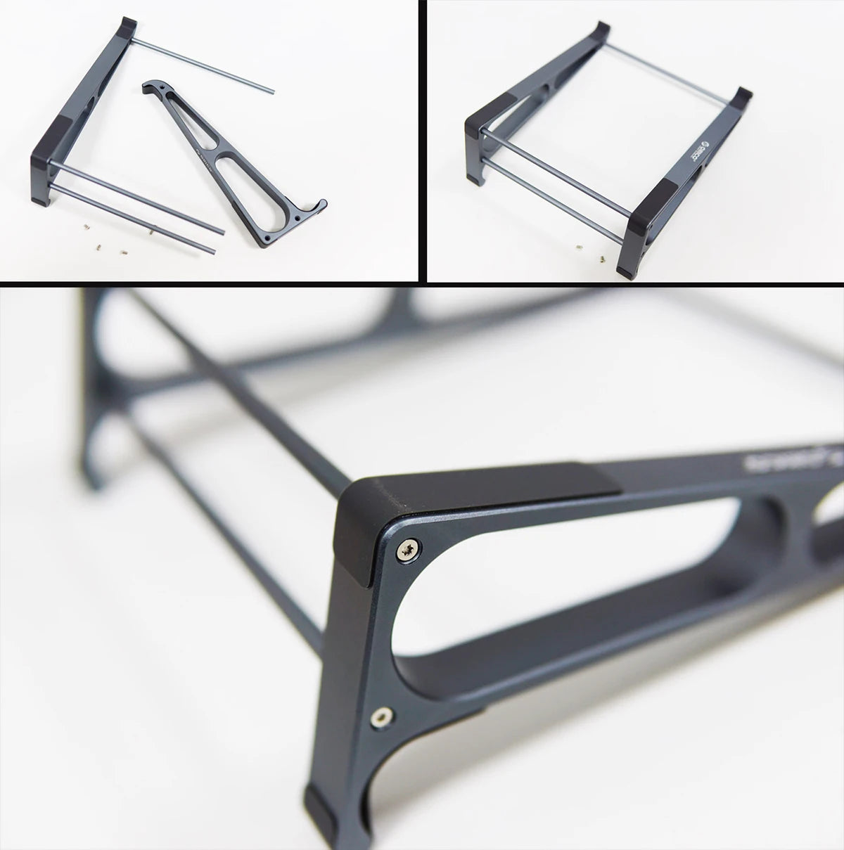 Suporte vertical para notebook ORICO com design moderno e estrutura robusta para MacBook