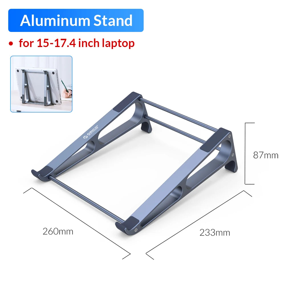 Suporte vertical para notebook ORICO em alumínio para laptops de 15 a 17,4 polegadas