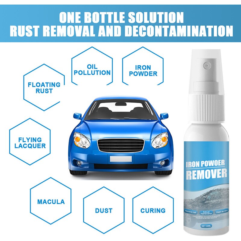 Removedor de ferrugem automotivo XMSJ em frasco spray para descontaminação de superfícies