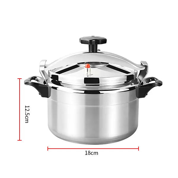 Panela de pressão de alumínio com capacidade de 18cm e altura de 12,5cm para cozimento rápido