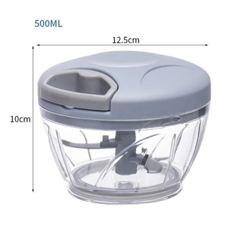 Picador de vegetais manual KauriJia com design giratório e capacidade de 500ml para picar facilmente os vegetais