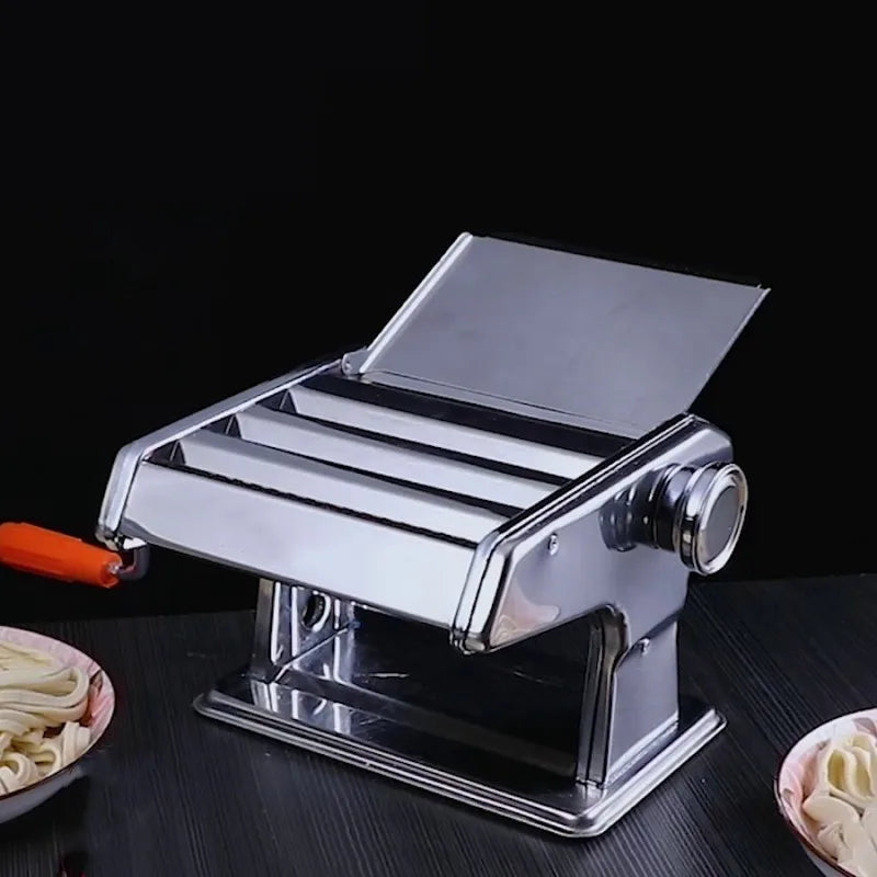Máquina manual de fazer macarrão com design em alumínio para uso como processador de alimentos manual