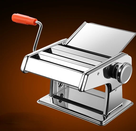 Máquina manual de fazer macarrão em metal com manivela, ideal como processador de alimentos manual