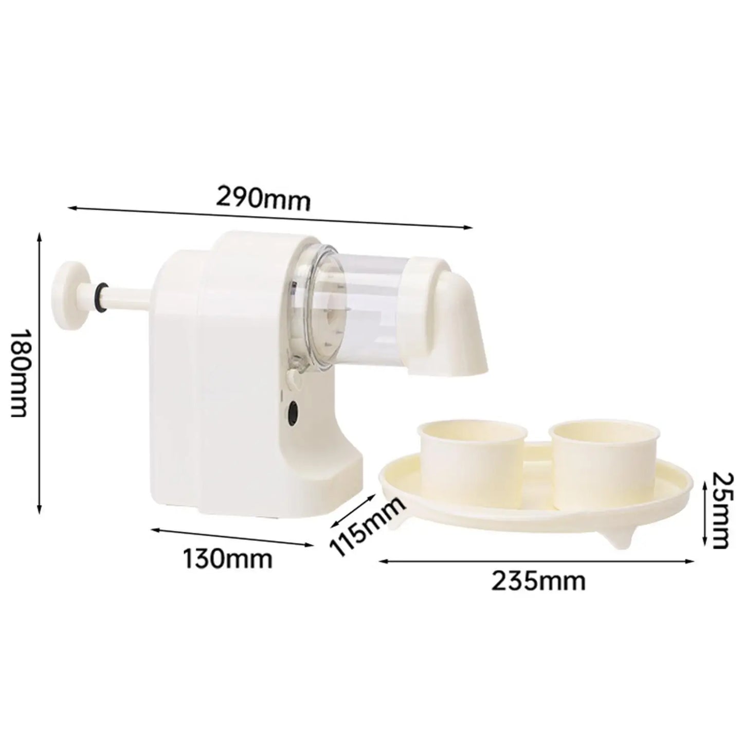 Triturador elétrico de gelo KESHT com design compacto, ideal como raspador de gelo para bares