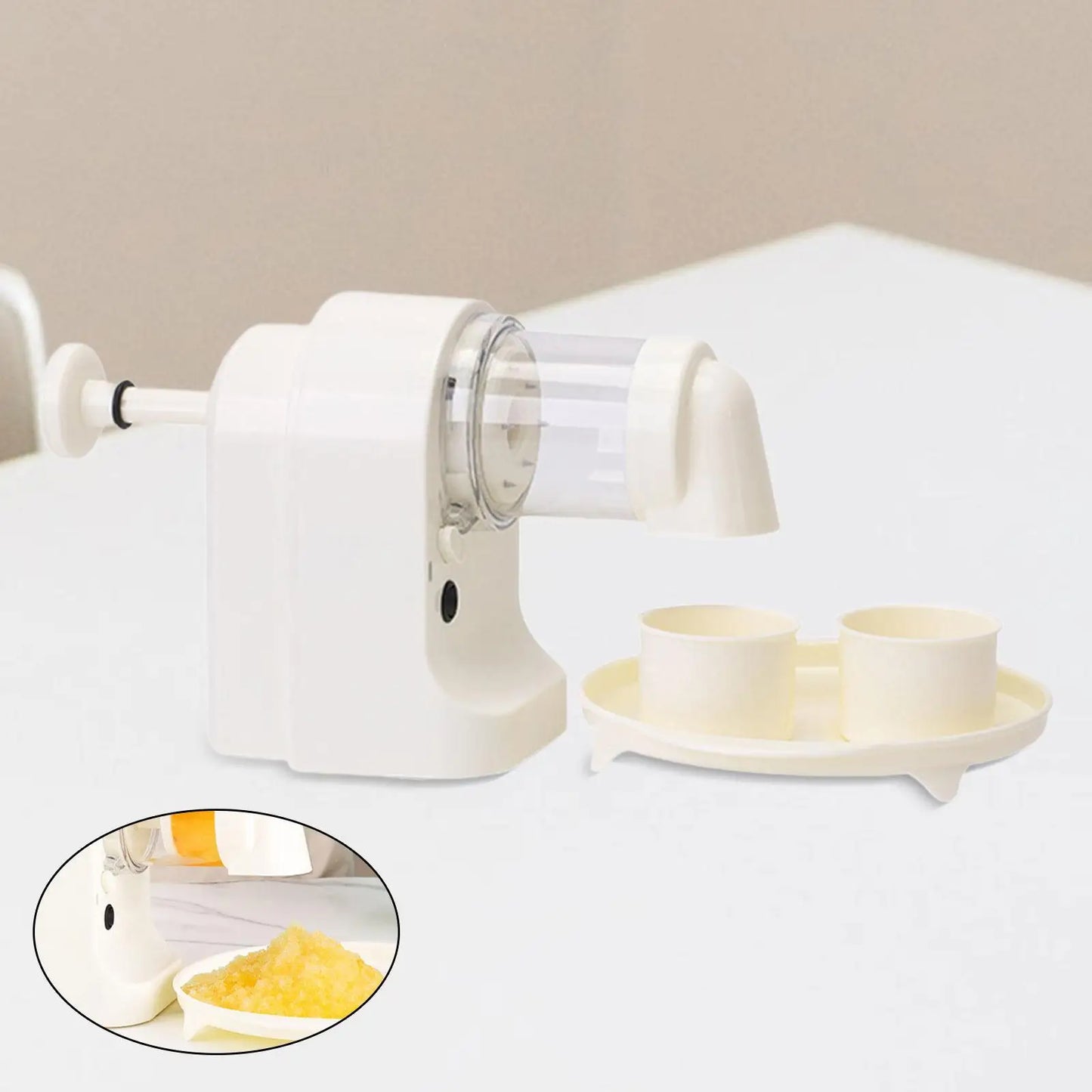 Triturador elétrico de gelo KESHT ideal como raspador de gelo para bares, com design compacto e fácil de usar