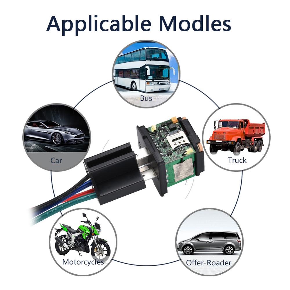 Rastreador GPS anti roubo Sino Track com conexões para carros, caminhões e motos