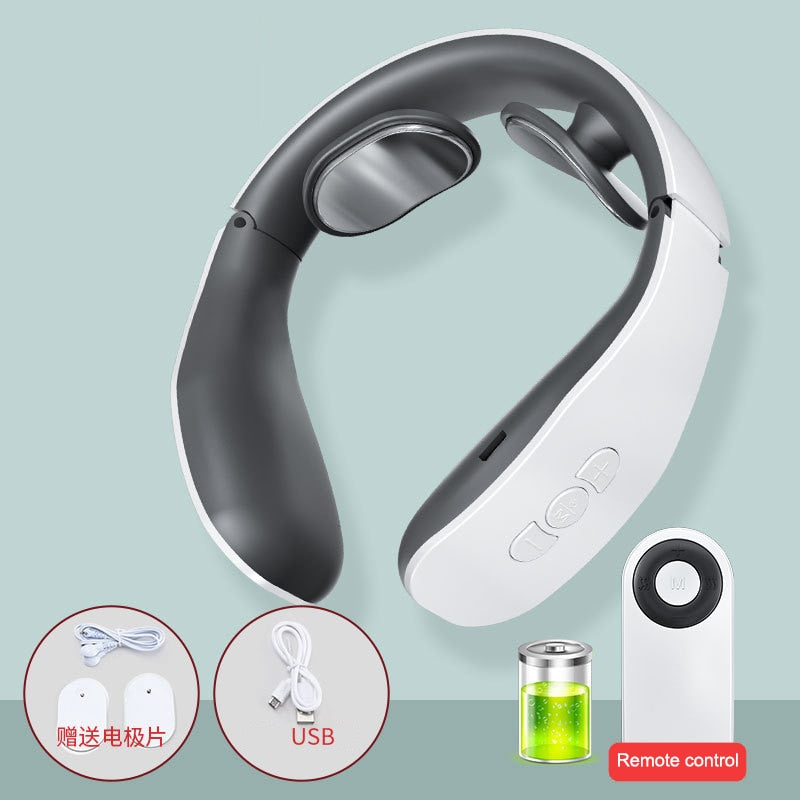 Massageador cervical portátil CAMMUO com controle remoto para relaxamento vértebra cervical