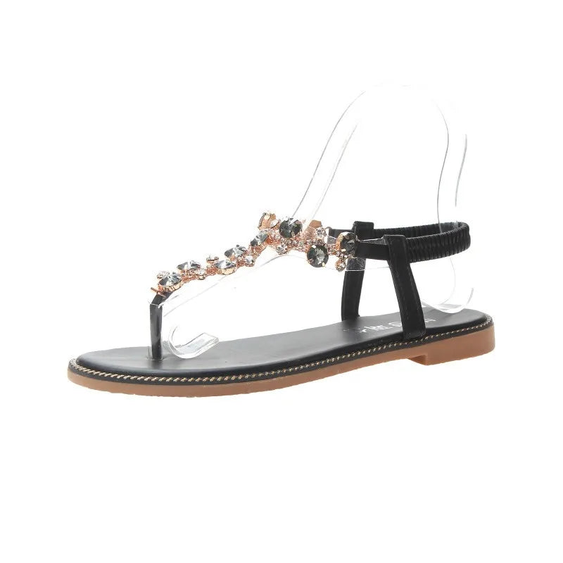 Sandálias elegantes strass da MAIERNISI com design sofisticado e detalhes de pedras brilhantes