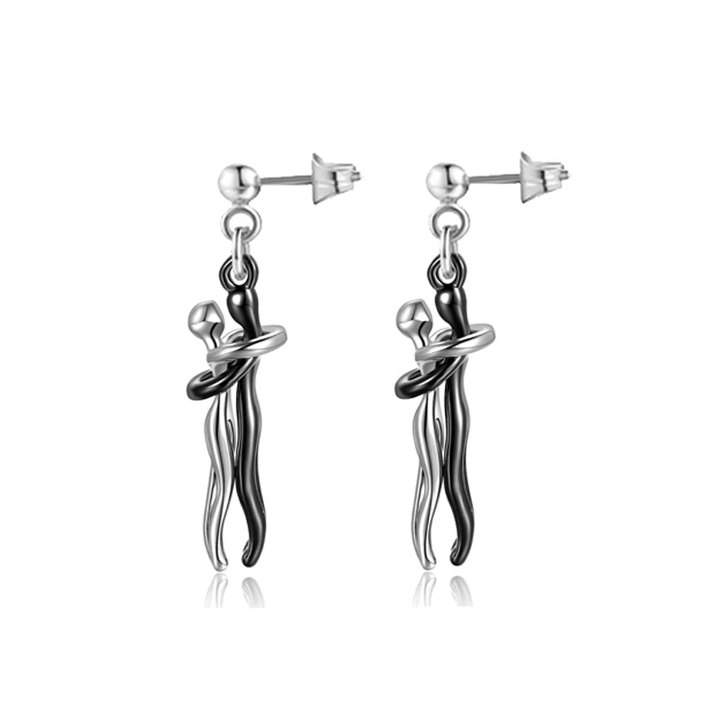 Brincos dois tons femininos da SEULEMENT com design moderno e elegante para completar qualquer look