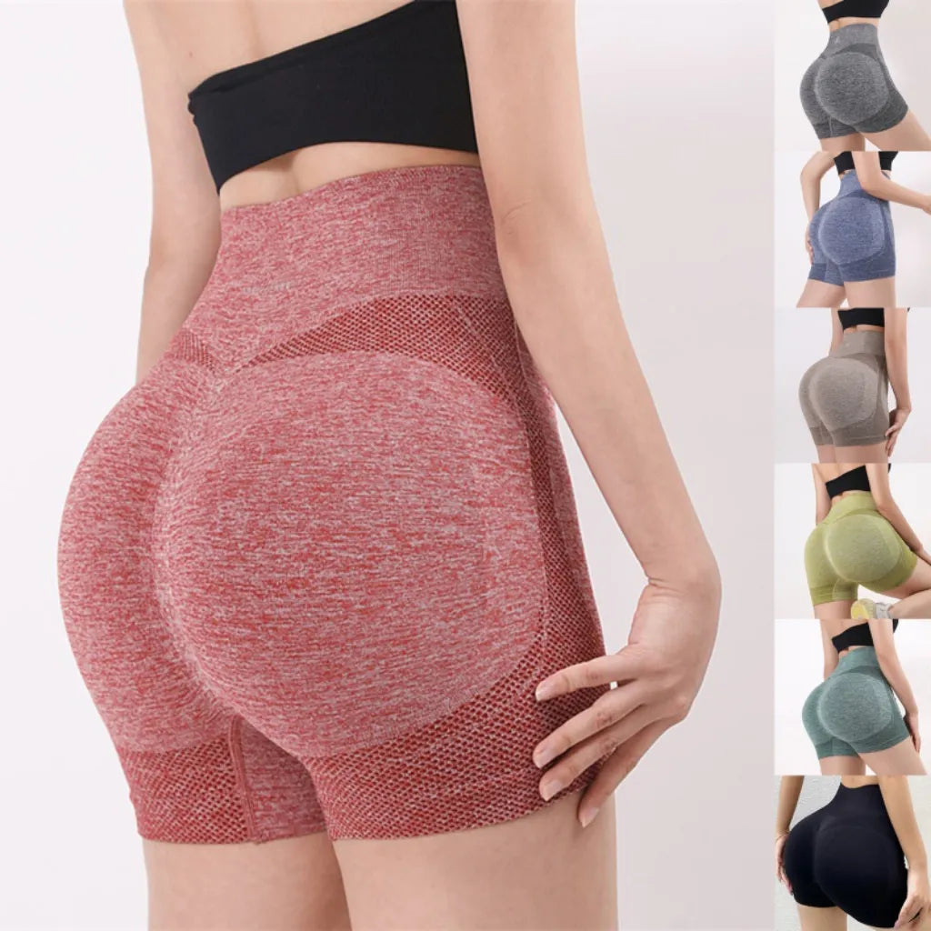 Shorts de cintura alta feminino em várias cores com design confortável para atividades físicas