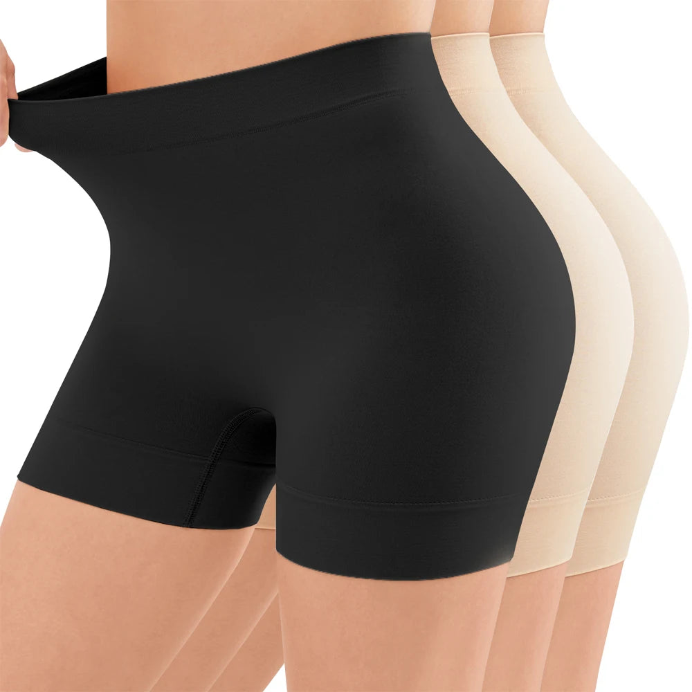Shorts íntimo feminino MS SIMIYA em preto e nude, confortáveis e com design anti atrito