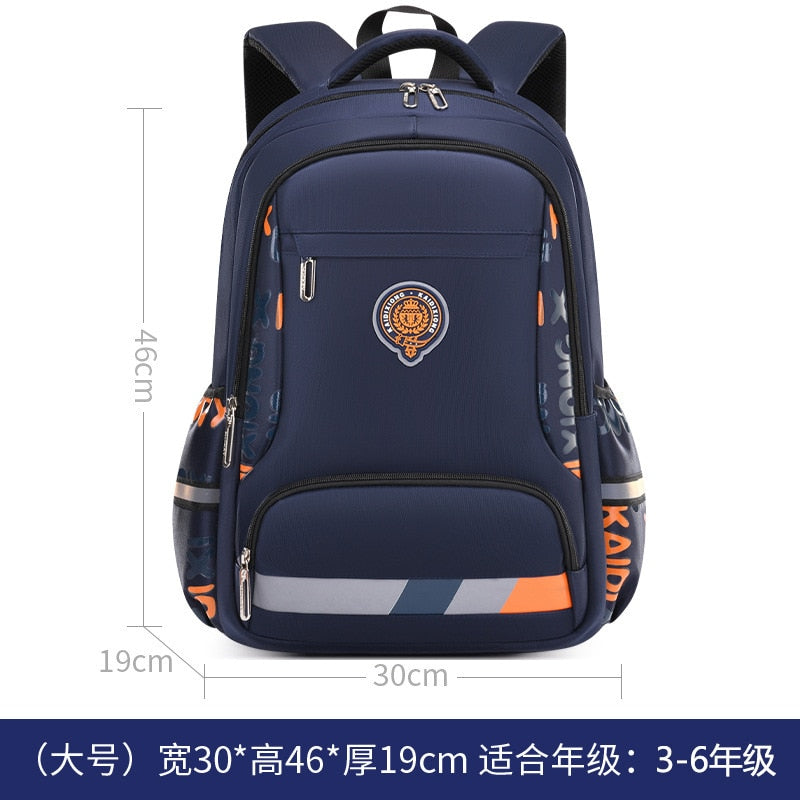 Mochila escolar infantil SOATIM azul com design moderno e compartimentos espaçosos para crianças