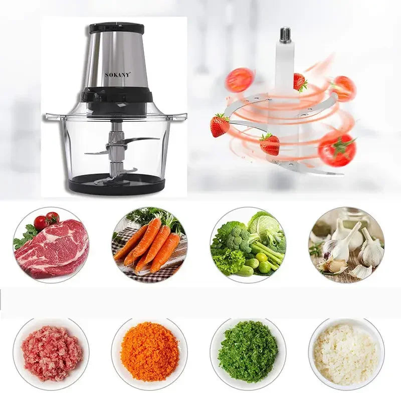Processador de alimentos HOUSELIN picador de alimentos multifuncional para cortar legumes e carnes facilmente