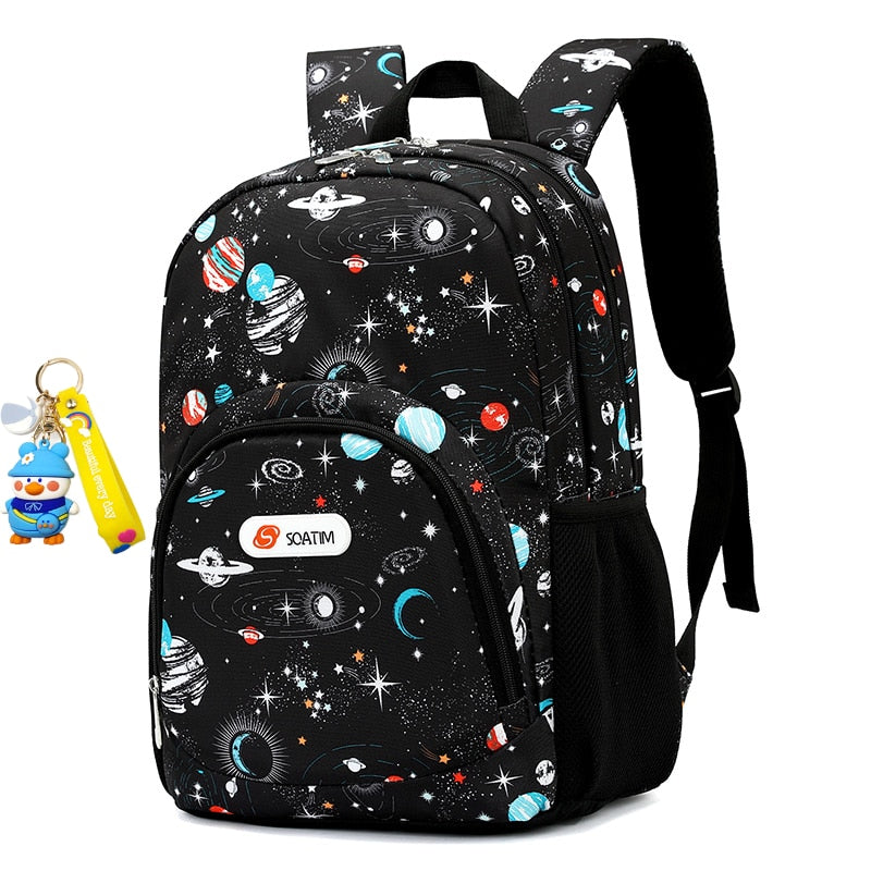 Mochila escolar infantil ZIRANYU com desenhos de planetas, mochila resistente para escola ideal para crianças