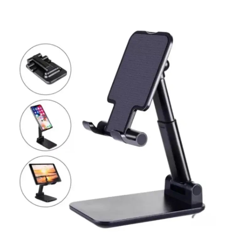 Suporte de mesa para celular articulado e multifuncional, ideal para facilitar o uso de smartphones e tablets