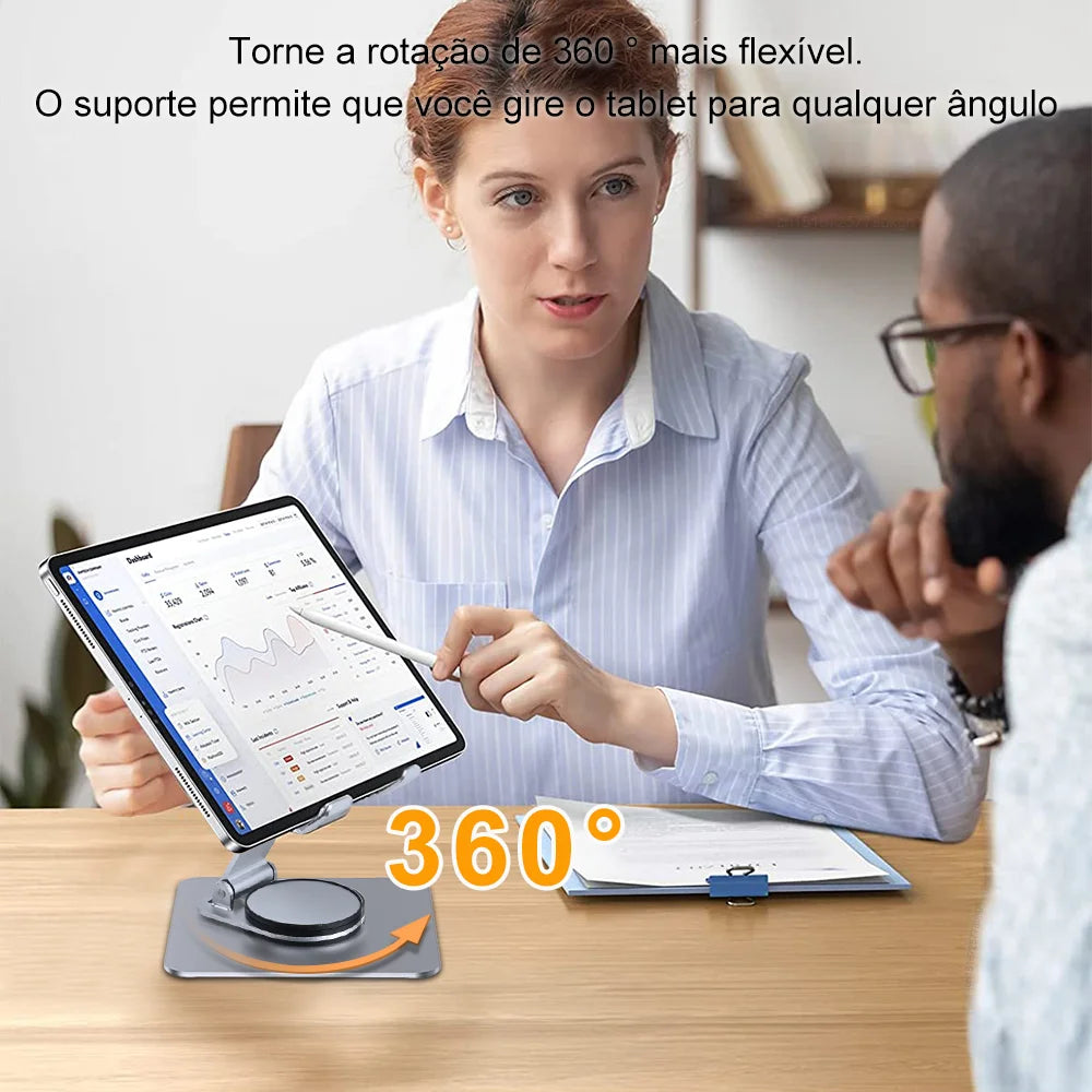 Suporte multifuncional articulado para tablet RAUGEE, ideal para Xiaomi Samsung Tab com rotação de 360 graus