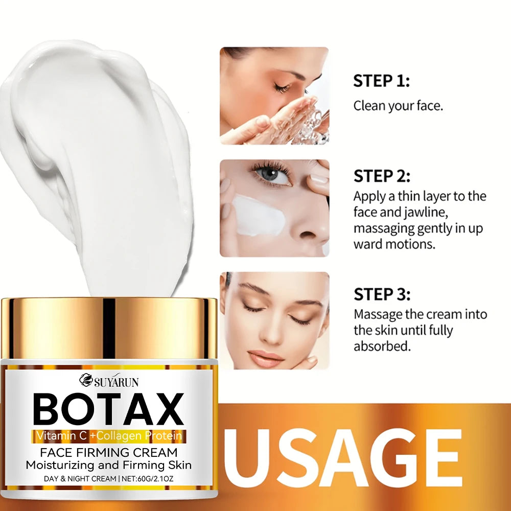 Creme facial antienvelhecimento profissional SUYARUN com colágeno e vitamina C para hidratação da pele