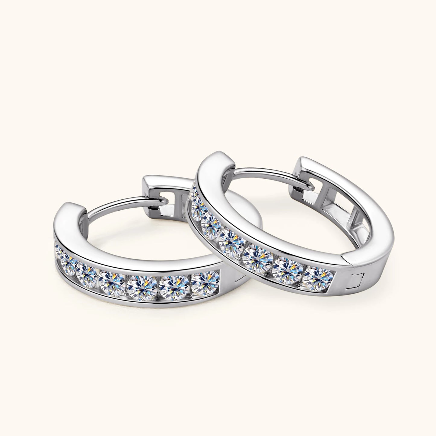 Brincos moissanite prata esterlina com design elegante e pedras brilhantes para mulheres sofisticadas
