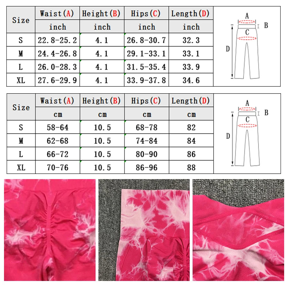 Calça feminina BOTEE SHARK leggings femininas tie dye em rosa com detalhe na costura