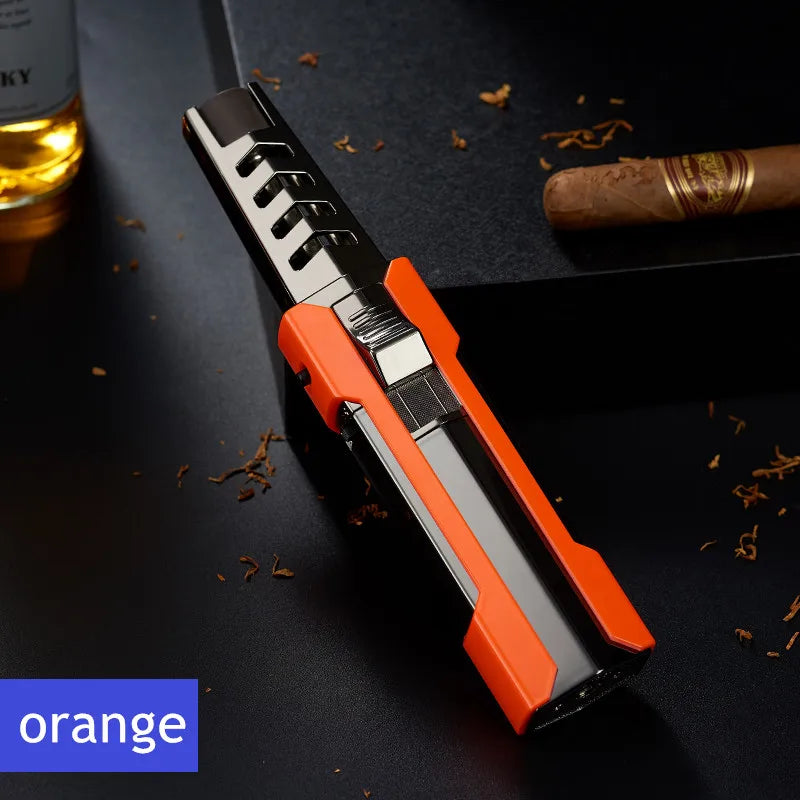 Tocha de chama de jato NOENNAME_NULL em laranja com design ergonômico e ignição rápida