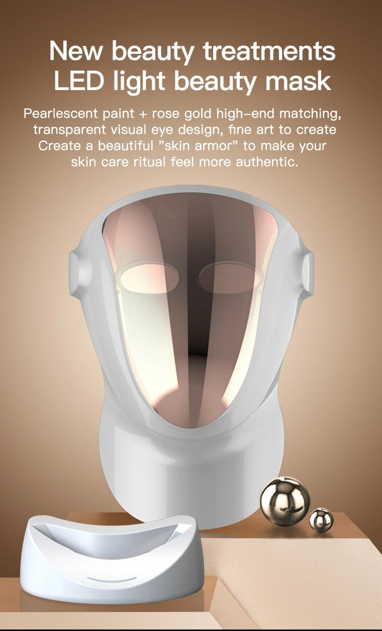 Máscara fotodinâmica facial VANCOSTAR com tratamento antiacne com luz led e design moderno