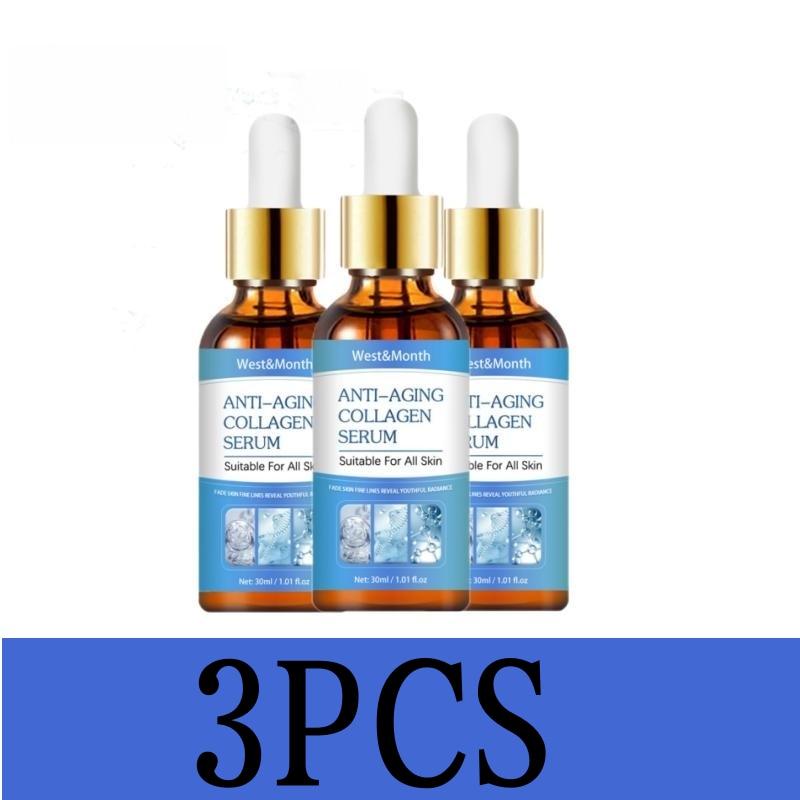 Conjunto de 3 frascos de soro facial antienvelhecimento LANBENA, ideal para todos os tipos de pele