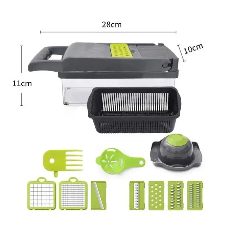 Fatiador manual de legumes MIJIA com acessórios, ideal para picador de vegetais multifuncional
