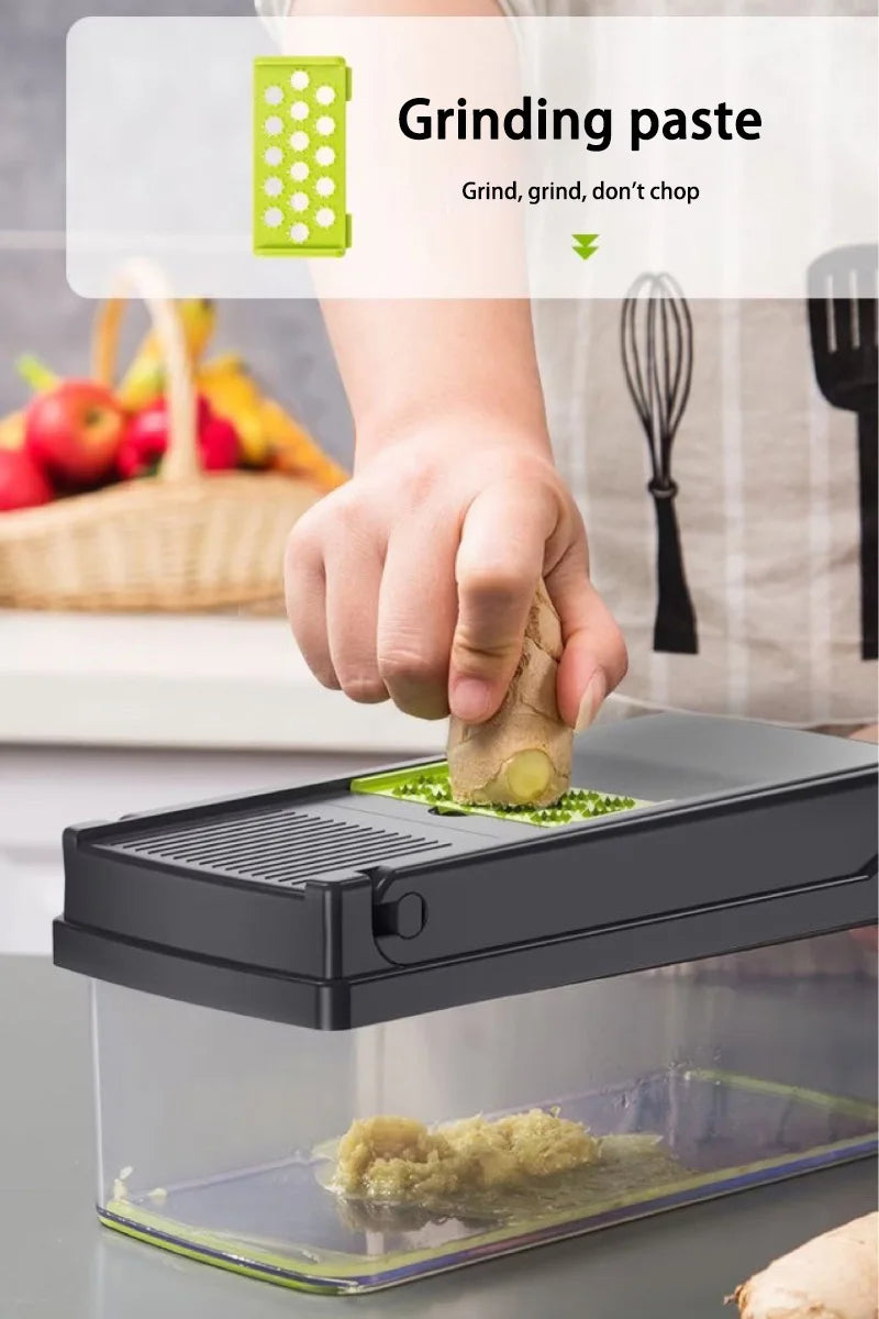 Fatiador manual de legumes MIJIA em uso, picador de vegetais multifuncional para preparar ingredientes de forma prática