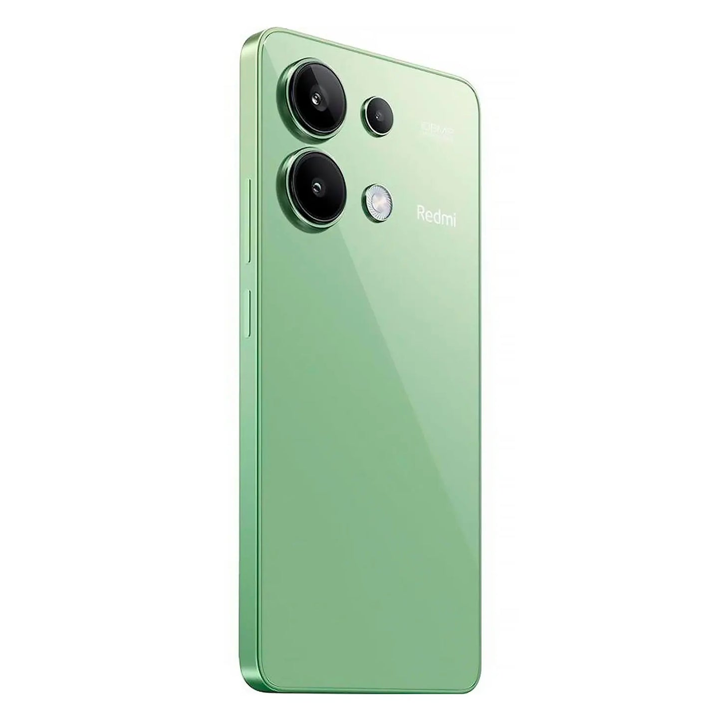 Smartphone Xiaomi Redmi Note 13 em verde, com design moderno e câmeras traseiras duplas