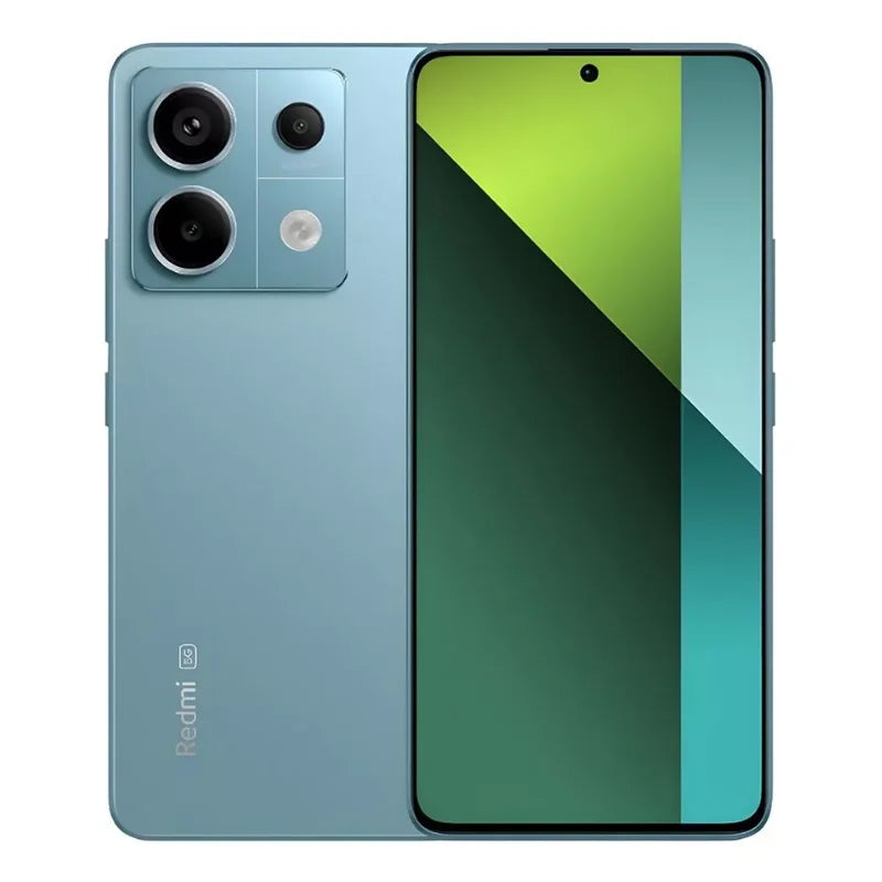 Smartphone Xiaomi topo de linha com design elegante e tela grande em azul claro