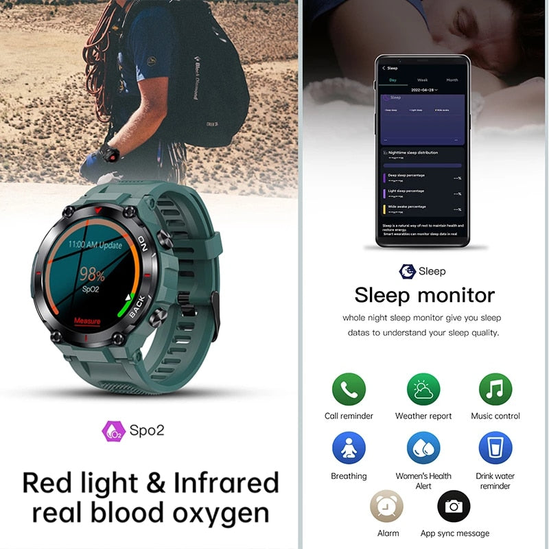 2023 novo relógio inteligente GPS militar AMOLED 360 * 360 HD tela frequência cardíaca relógio inteligente à prova d'água é aplicável para Xiaomi Huawei SACOSDING