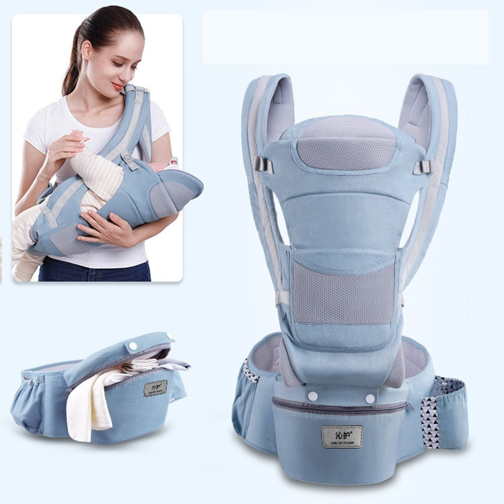 Mochila ergonômica DAJINBEAR canguru com assento de quadril para transportar bebês com conforto e segurança
