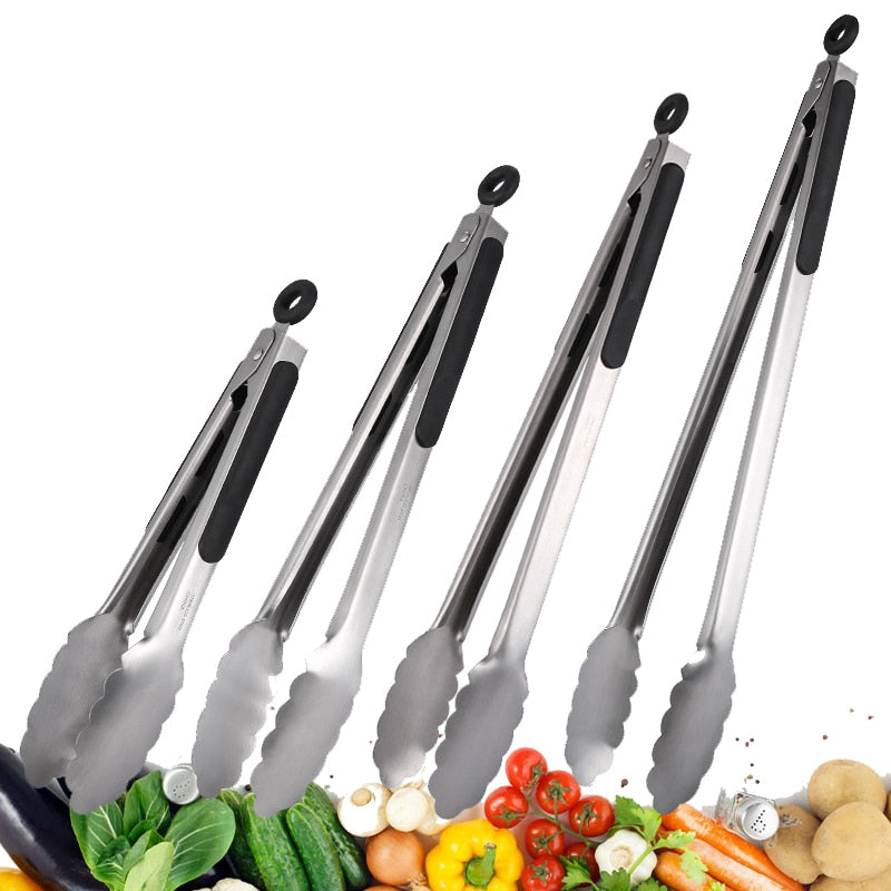 Pinça para churrasco VENLOHOME de ferramentas de cozinha de aço inox com cabo antideslizante