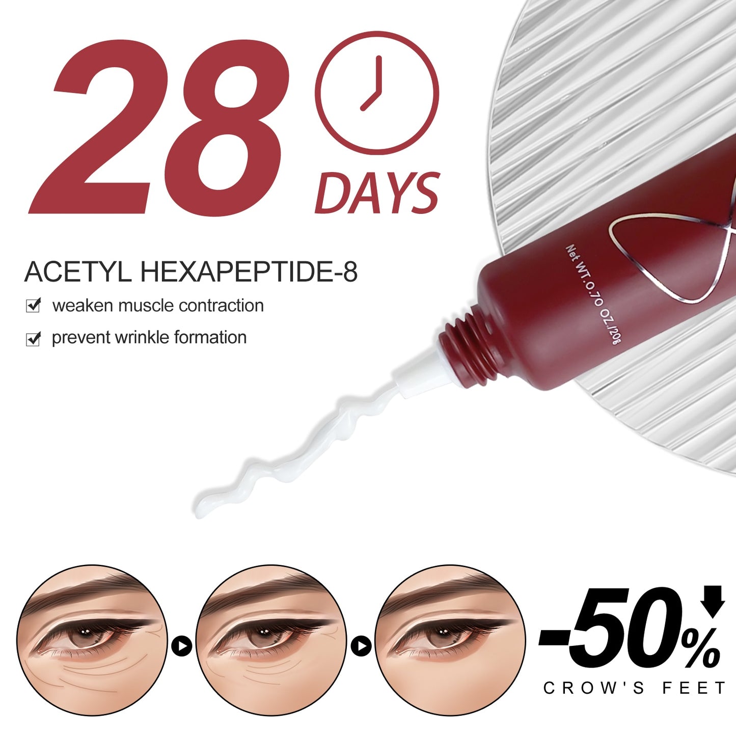 Kit de tratamento facial rejuvenescedor JOYPRETTYIN com creme rejuvenescedor antirrugas para reduzir rugas em 28 dias