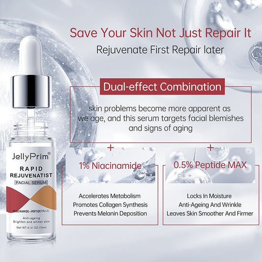 Kit de tratamento facial rejuvenescedor JOYPRETTYIN com creme rejuvenescedor antirrugas para pele firme e hidratada