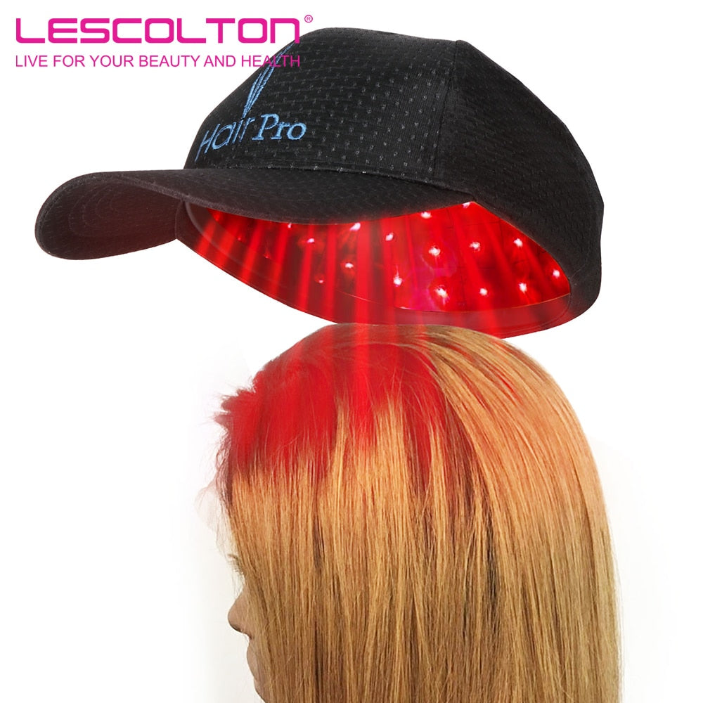 Chapéu a laser HairPro capilar masculino e feminino da LESCOLTON com luzes LED para estimulação do crescimento capilar