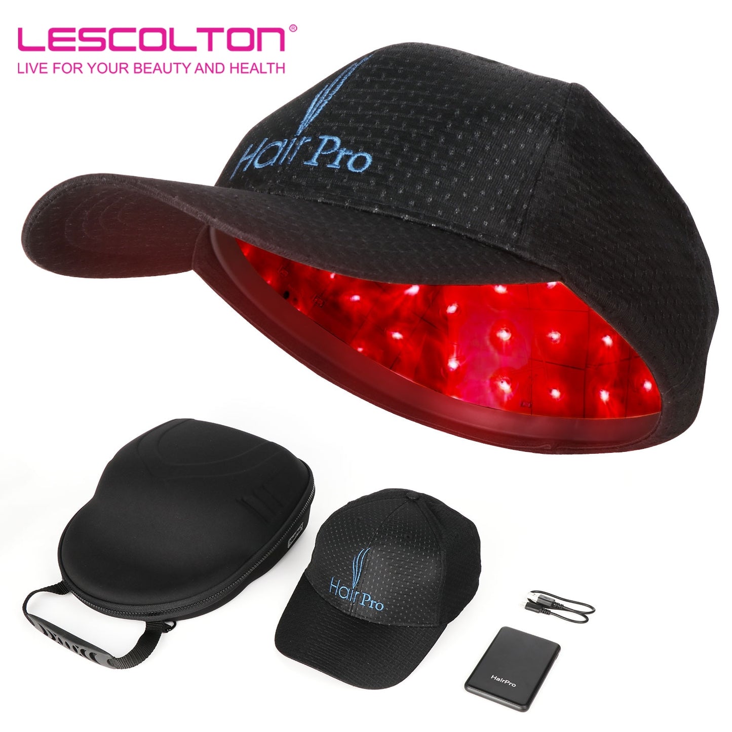 Chapéu a laser HairPro capilar masculino e feminino da LESCOLTON para estimular o crescimento do cabelo