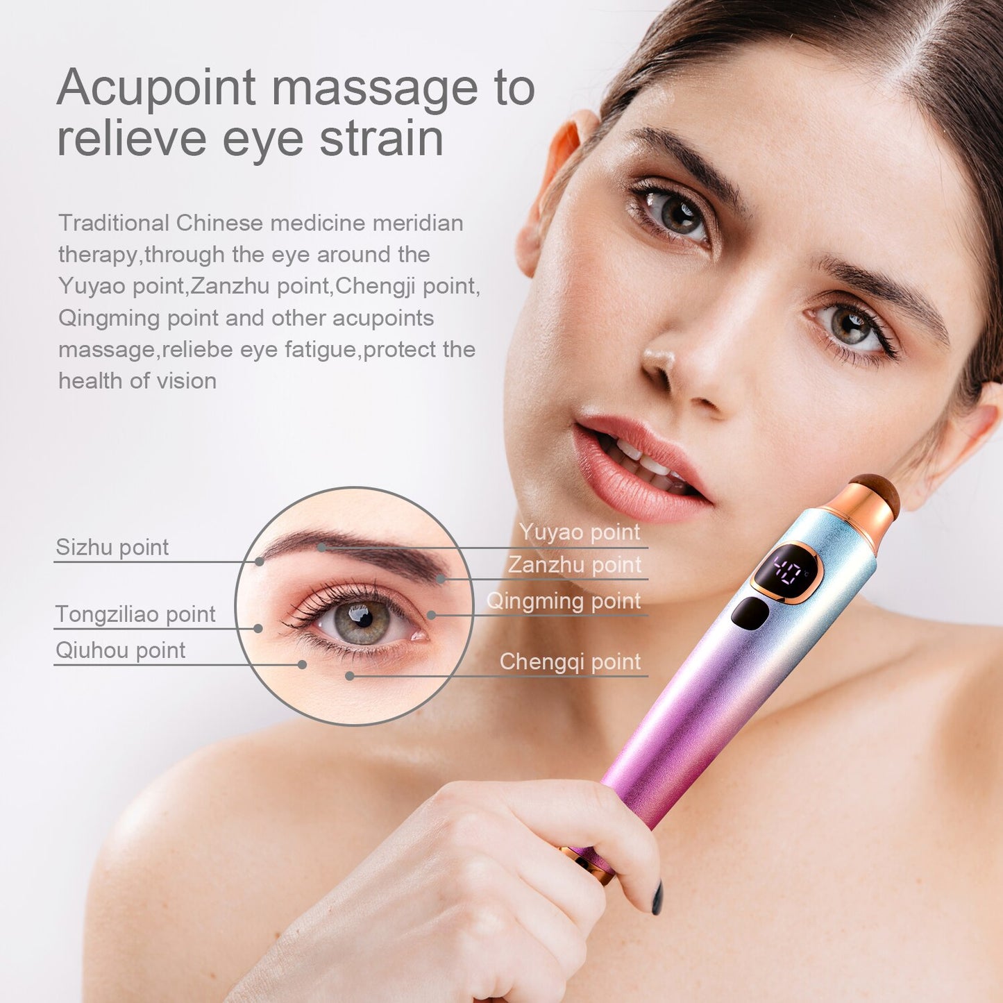 Massageador elétrico para os olhos LESCOLTON com tecnologia de massagem de beleza para rugas