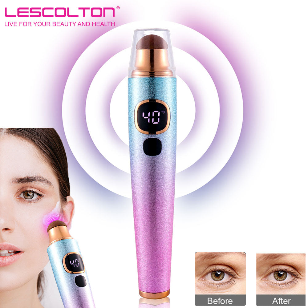 Massageador elétrico para os olhos LESCOLTON com LED, ideal para massagem de beleza para rugas