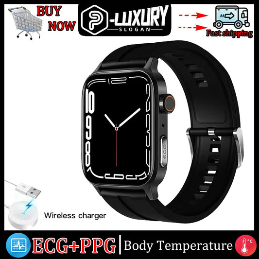 Smartwatch oxigênio no sangue da PLUXURY com carregamento sem fio e monitoramento de saúde